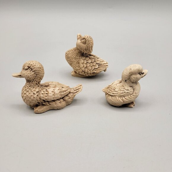 Mini Duck Family Figurines Ceramic Mexico Set of 3 - Picture 3 of 5